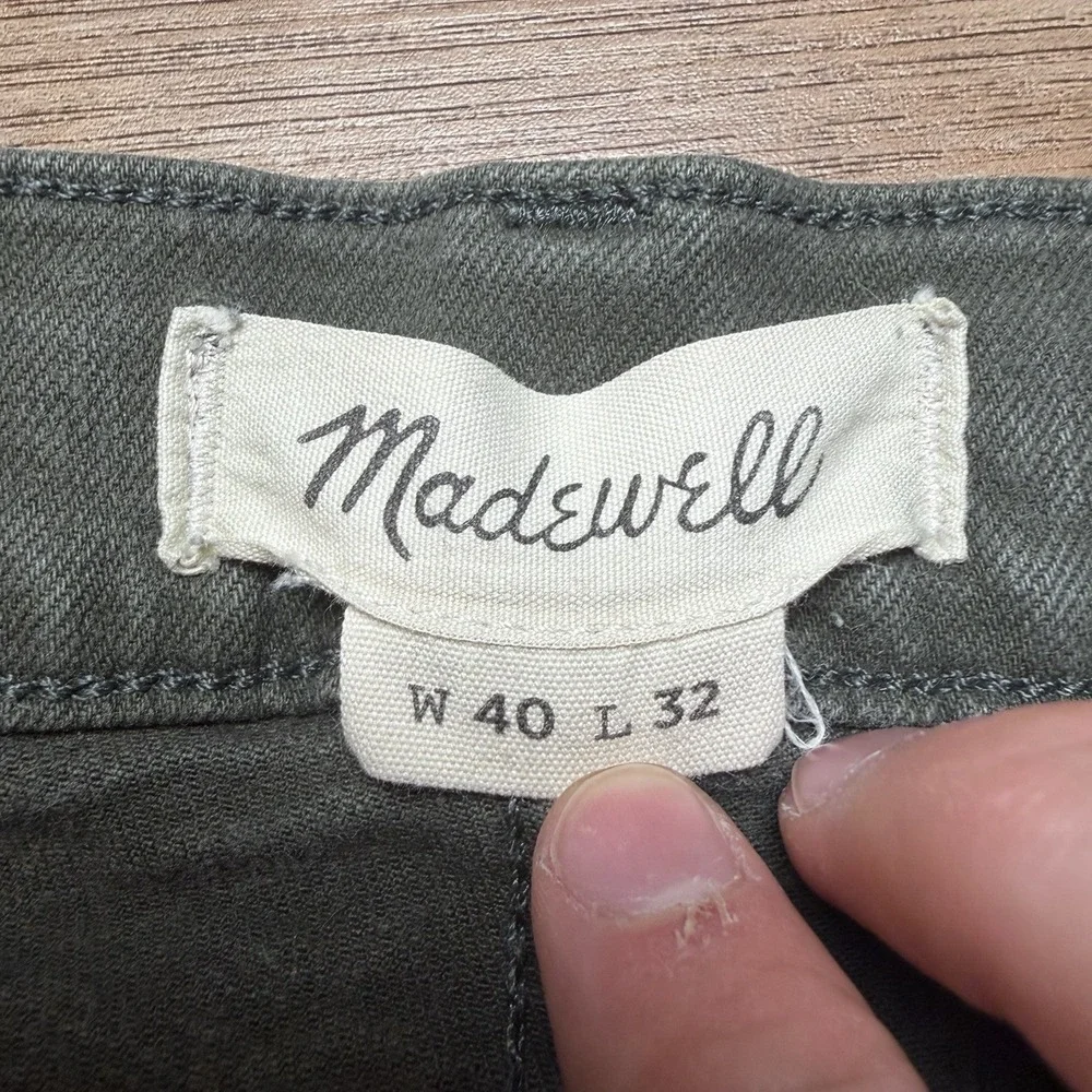 Madewell‎ Jeans Men 40x32 *LOT OF 2* Green Black Athletic Slim Fit Stretch Denim